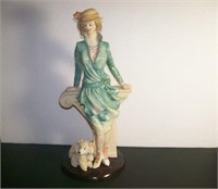 12 INCH TALL ALABASTER / MARBLE GIRL FIGURINE VERY