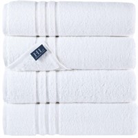 E6283  H. Linen Bath Towels 4-Pc Set