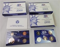 1999 - 2001 U S Mint Proof Sets