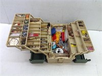 Green/White Plano Tackle Box Full of Tackle