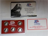 2006 (S) 5 pc. Quarter Silver Proof set w/COA &