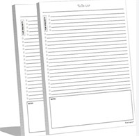 *2CT, To-Do List Notepad 5.5x8.5", 50 Sheets*