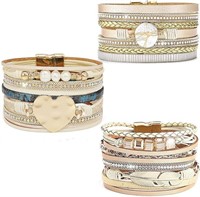 Pack of 3 Assorted Wrist Cuff Bracelet for Women