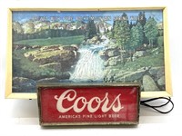Vintage Coors Lighted Wall Decor 19.5” x 6” x