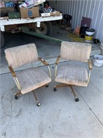 (2) Kitchen chairs (w/ rollers)