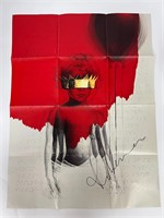 Autograph COA Rihanna CD Poster