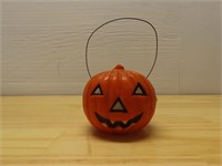 Vintage plastic Blowmold pumpkin jack-O-lantern.