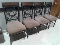 (4) Metal Dining Table Chairs