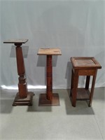 3 Wood Fern Stands