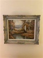 Two framed oil paintings