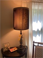 Brass-like ornate table lamp