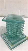 Unusual Glass Candle Holder K8D
