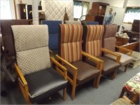 (8) Newly Upholstered High Back Cushioned Chairs