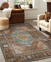 WF1086  KUETH 5'x7' Washable Runner Area Rug