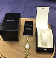 Vintage Movado Diamond Watch in Box