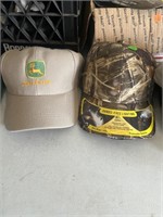 Two new baseball caps, John Deere and hands-free
