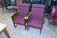 Lot of Two Upholstered Office Chairs