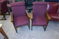 Lot of Two Upholstered Office Chairs