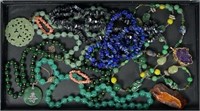 COLLECTION OF JADE AND GEM JEWELRY