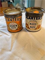2 Vintage Planters Nuts Tins