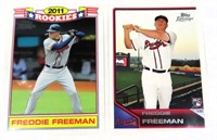 TWO (2) Freddie Freeman Rookie Cards