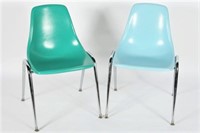 Polyply, Inc., Pair of Light Blue and Teal Chairs