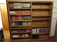 Wood Bookcase & Books