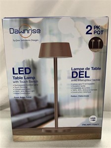 DAWNRISE LED TABLE LAMP WITH TOUCH SWITCH (2PCK)