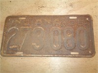 1935 INDIANA LICENSE PLATE