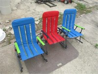 3 kids folding rocking chairs