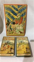 2 Uncle Wiggly books, vintage, and a circus book,