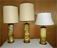 3 Lamps with Shades