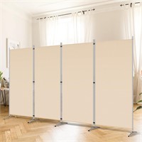 RANTILA 4 Panel Room Divider  6 Ft Tall  Beige