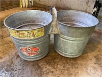 Double galvanized pail