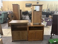 Pair Of TV Stands And 1 Door Stand