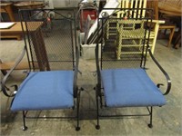 PAIR-- SPRING ROCKER PATIO CHAIRS