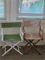 Wooden canvas directors chairs