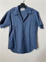 Vintage Button Up Police Uniform Shirt