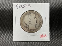 1905-S BARBER HALF DOLLAR