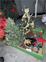 (2) Small Christmas Trees w/ Decorations and
