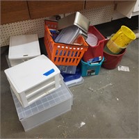 G326 Large lot of Bins, storage Pails