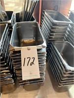 *LOT*(34)S/S 1/3-SIZE 6" FOOD PANS W/(5)LIDS