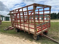 16' Wood Hay Rack on Gear