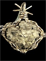 Raw Mineral / Ore Pendant w Sterling Necklace