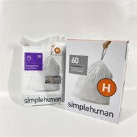 SimpleHuman Custom Fit Liners/ Trash Bags All New