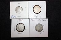 16 V nickels 1900's worn