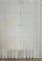$13- WHITE CURTAINS 52X90 IN EACH 2 PANELS
