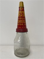 SHELL Single Tin Top on Embossed SHELL 1 Pint Oil