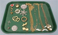 Costume Jewelry Necklaces + Pins