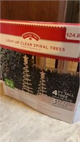 LIGHT UP CLEAR SPRIAL TREES